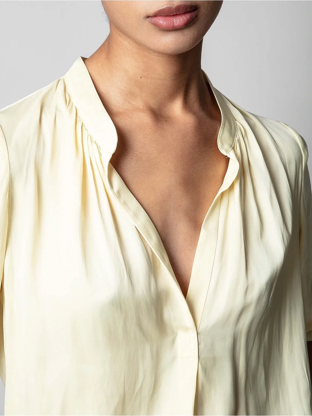 Zadig & Voltaire - Tink Satin Shirt - Butter Yellow